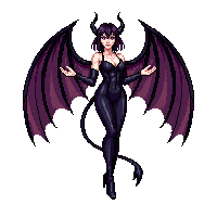 demon succubus dark seductress wings 021