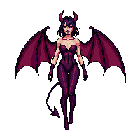 demon succubus dark seductress wings 027