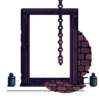 horror dungeon cell iron bars chains 007