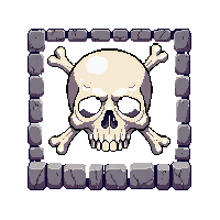 horror dungeon skull wall bones 011