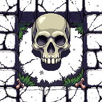 horror dungeon skull wall bones 023