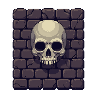 horror dungeon skull wall bones 029