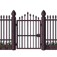 graveyard iron fence rusted gate 010
