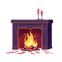 haunted fireplace dark hearth ghost fire 004