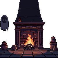haunted fireplace dark hearth ghost fire 011