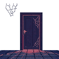 haunted house door creaky door cobwebs 002