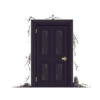 haunted house door creaky door cobwebs 016