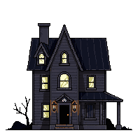 haunted house exterior dark mansion broken windows 015