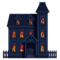 haunted house exterior dark mansion broken windows 022