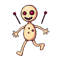 horror voodoo doll pins needles 006