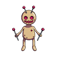 horror voodoo doll pins needles 011