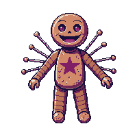 horror voodoo doll pins needles 021