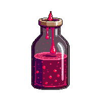 horror blood potion red vial 009