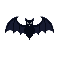 horror bat icon small bat silhouette 006