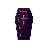 horror coffin icon dark casket 029