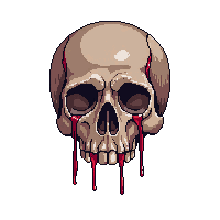 horror skull icon death head 001