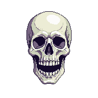 horror skull icon death head 009