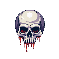 horror skull icon death head 017