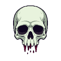 horror skull icon death head 033