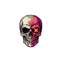 horror warning icon danger skull 004