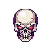 horror warning icon danger skull 012