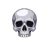 horror warning icon danger skull 020
