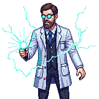 horror mad scientist lab coat electricity 023