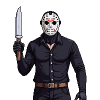 horror masked killer hockey mask knife 001