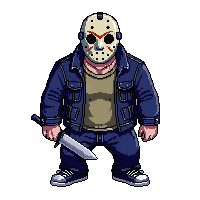horror masked killer hockey mask knife 013