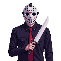 horror masked killer hockey mask knife 019