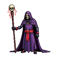 horror necromancer death mage skull staff 003