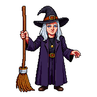 horror witch old hag broomstick 008