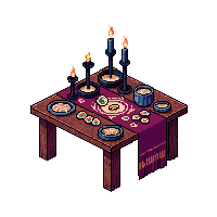 occult altar dark ritual table offerings 034