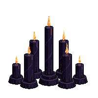 occult ritual candles black candles arranged 016