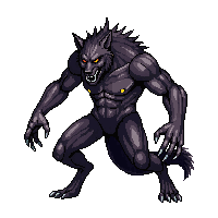 werewolf snarling wolf man claws 001