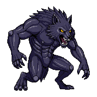 werewolf snarling wolf man claws 013