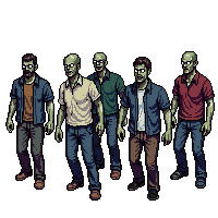 zombie horde multiple zombies together 012