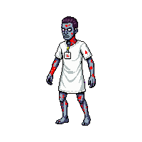 zombie nurse hospital gown blood 021