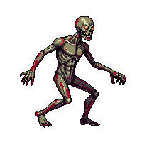 zombie shambler rotting flesh outstretched arms 001