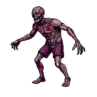 zombie shambler rotting flesh outstretched arms 019