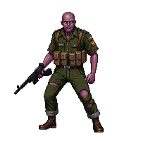 zombie soldier military undead tattered uniform 008