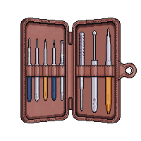 lockpick set tools wire thin picks leather case