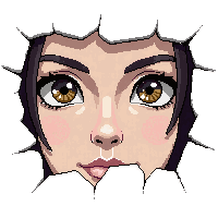 portrait frame cracked painting eyes following