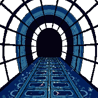 sewer tunnel dark water dripping rats grate