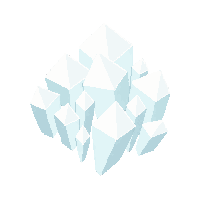 crystal cluster white