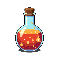 fire resistance potion round flask