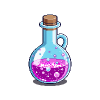 ghost potion round flask