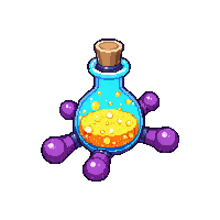 healing greater potion round flask