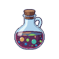 health potion corked jug