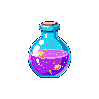 invisibility potion round flask